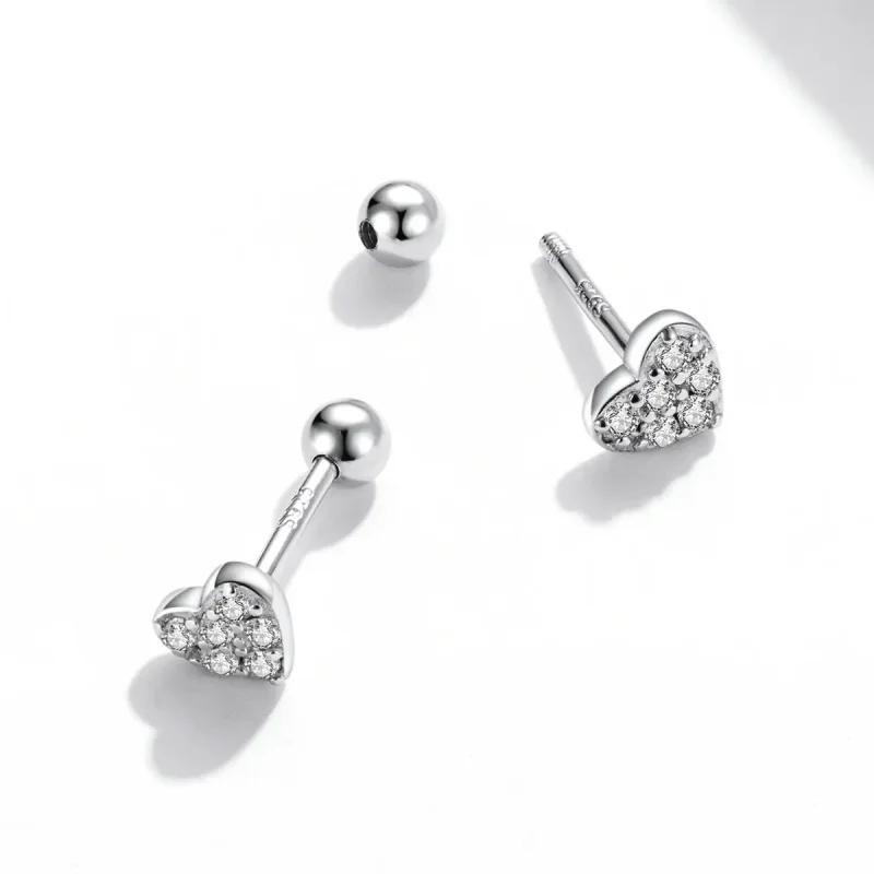 (slika za) Pandora Style Simple Love Stud uhani - SCE1298 - Ogled 4