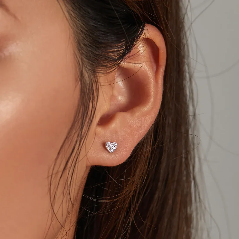 (slika za) Pandora Style Simple Love Stud uhani - SCE1298 - Ogled 5