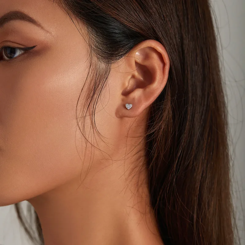 (slika za) Pandora Style Simple Love Stud uhani - SCE1298 - Ogled 6