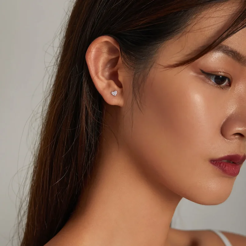 (slika za) Pandora Style Simple Love Stud uhani - SCE1298 - Ogled 7