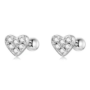 (slika za) Pandora Style Simple Love Stud uhani - SCE1298