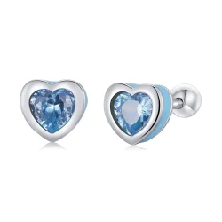 Pandora Style Simple Love Stud uhani - SCE1352-LB