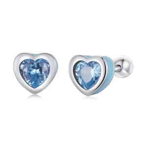 (slika za) Pandora Style Simple Love Stud uhani - SCE1352-LB