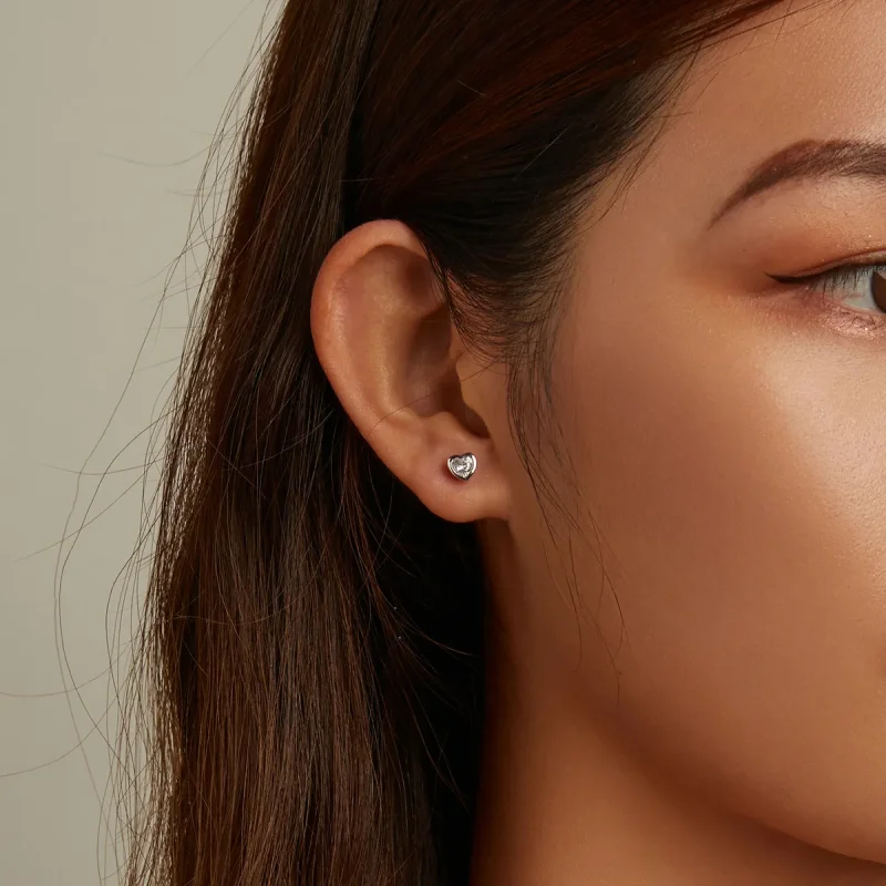 (slika za) Pandora Style Simple Love Stud uhani - SCE1352-VT - Ogled 5