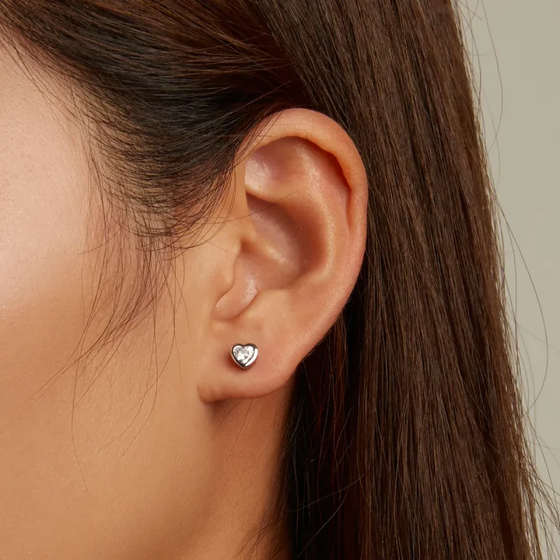 (slika za) Pandora Style Simple Love Stud uhani - SCE1352-VT - Ogled 8