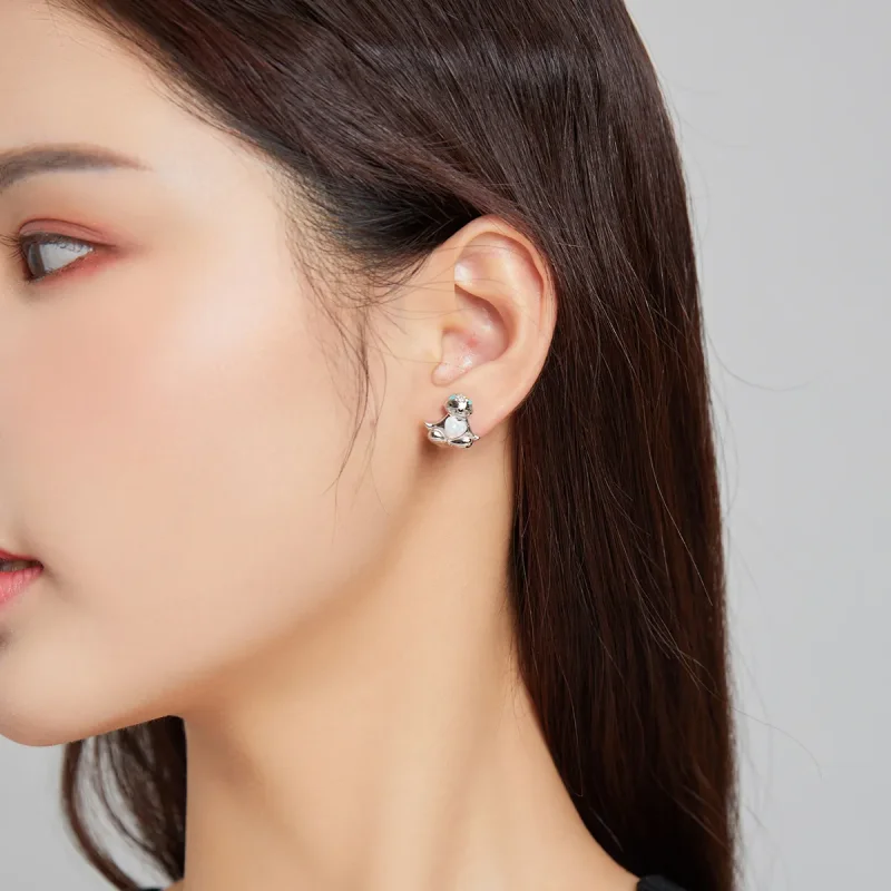 (slika za) Pandora Style Sloth Stud Uhani - BSE483 - Ogled 6