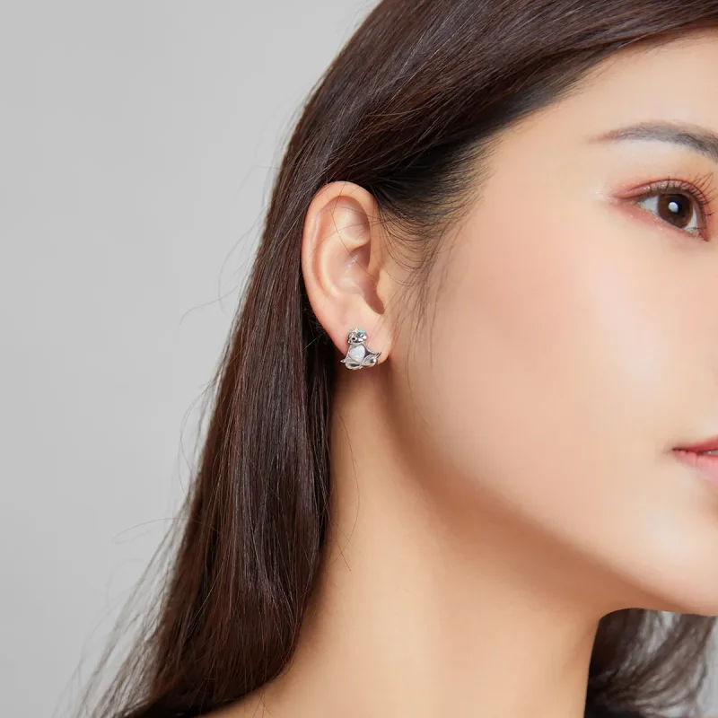 (slika za) Pandora Style Sloth Stud Uhani - BSE483 - Ogled 8