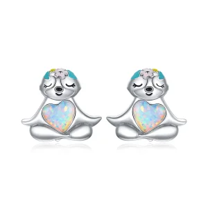 (slika za) Pandora Style Sloth Stud Uhani - BSE483
