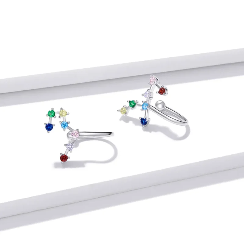 (slika za) Pandora Style Star Track Uhani - BSE457 - Ogled 3