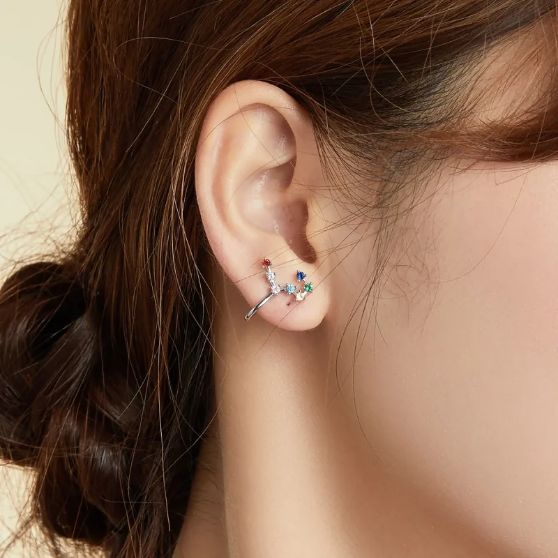 (slika za) Pandora Style Star Track Uhani - BSE457 - Ogled 6