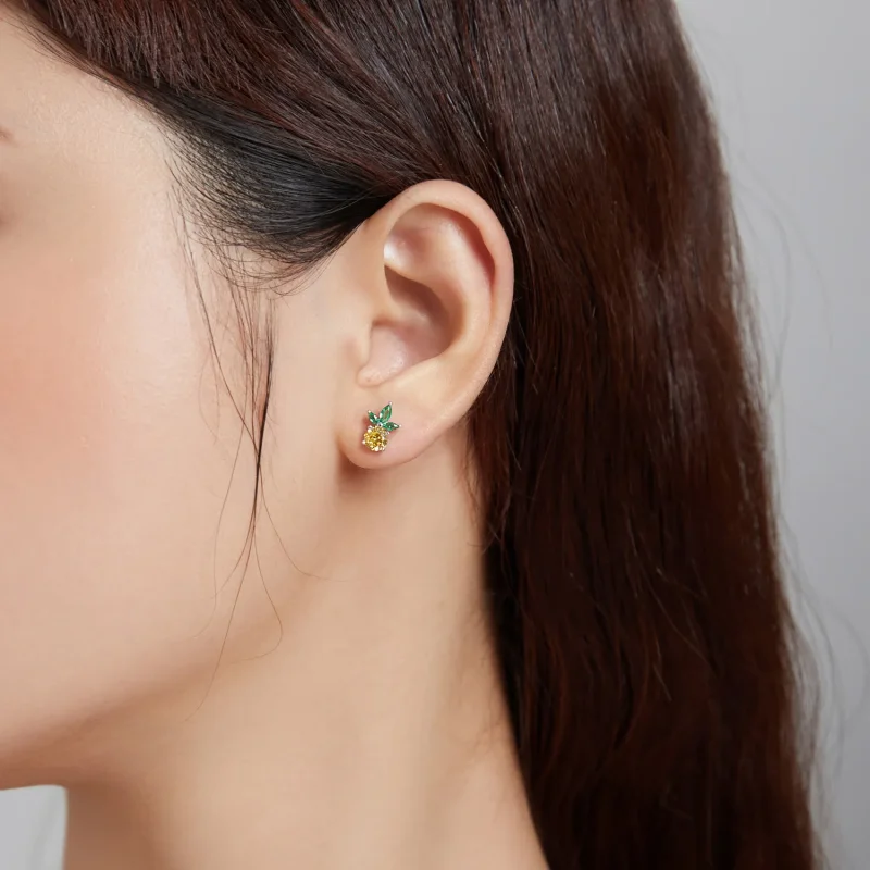 (slika za) Pandora Style Summer Sweetheart - Ananasovi uhani - BSE490 - Ogled 3