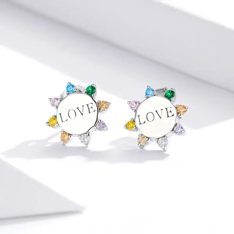 (slika za) Pandora Style Sweet Love Stud Uhani - SCE892 - Ogled 2