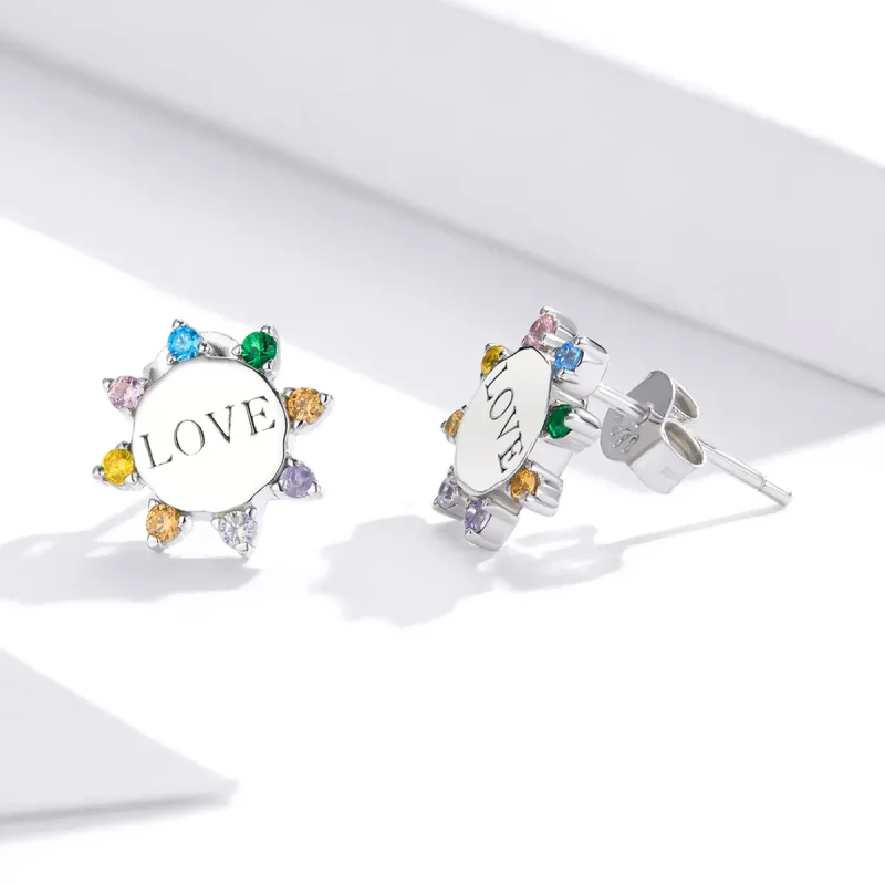 (slika za) Pandora Style Sweet Love Stud Uhani - SCE892 - Ogled 3