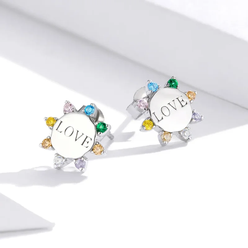 (slika za) Pandora Style Sweet Love Stud Uhani - SCE892 - Ogled 4