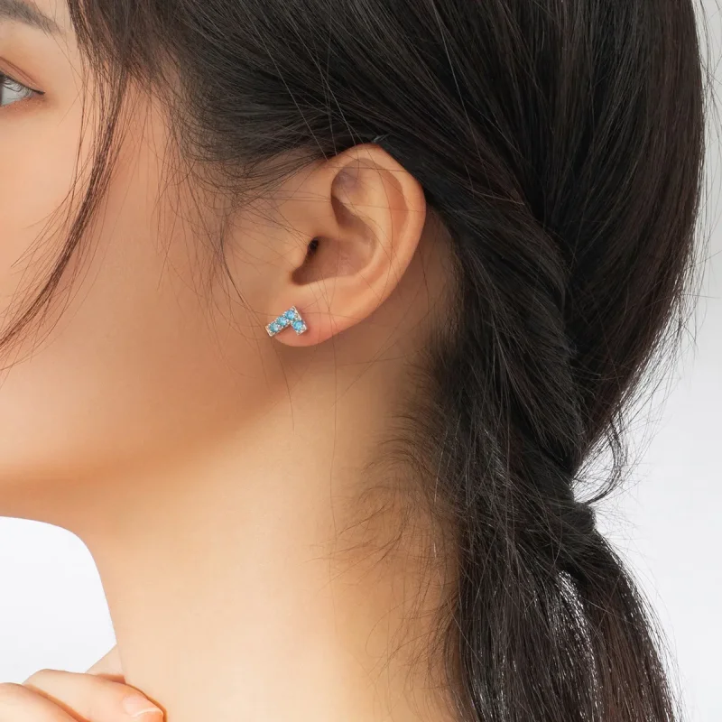 (slika za) Pandora Style Tetris Stud Uhani - BSE365 - Ogled 7