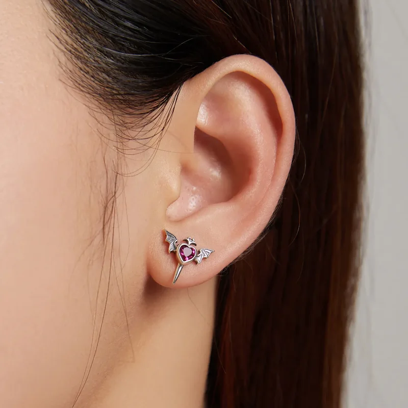 (slika za) Pandora Style Wings Love Stud uhani - SCE1179 - Ogled 5