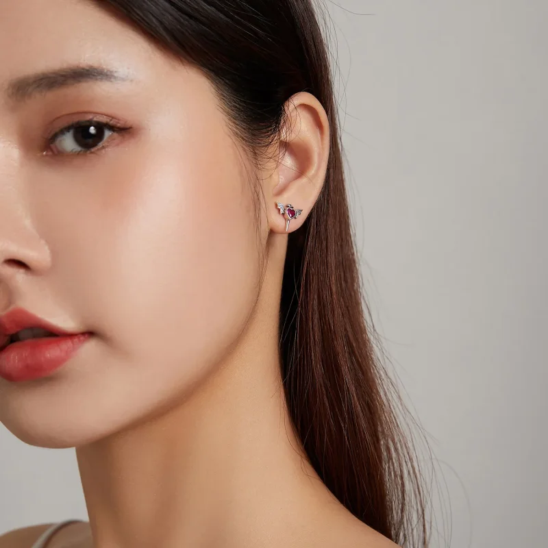 (slika za) Pandora Style Wings Love Stud uhani - SCE1179 - Ogled 6