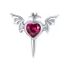 Pandora Style Wings Love Stud uhani - SCE1179
