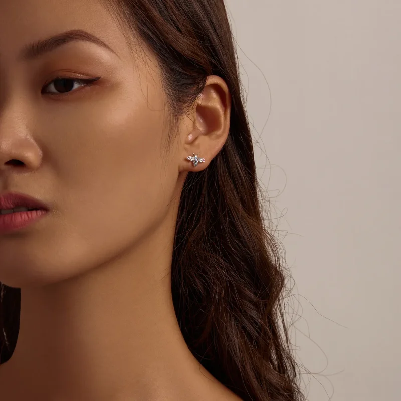 (slika za) Pisani uhani s čebelami v slogu Pandora - BSE559 - Ogled 6