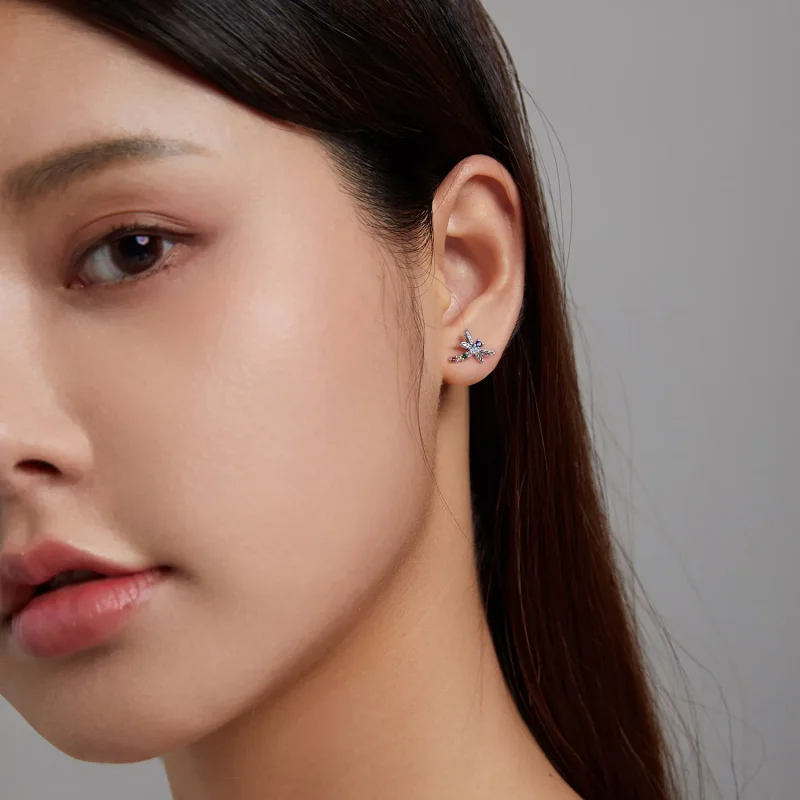 (slika za) Pisani uhani s kačjimi pastirji v slogu Pandora - BSE515 - Ogled 8