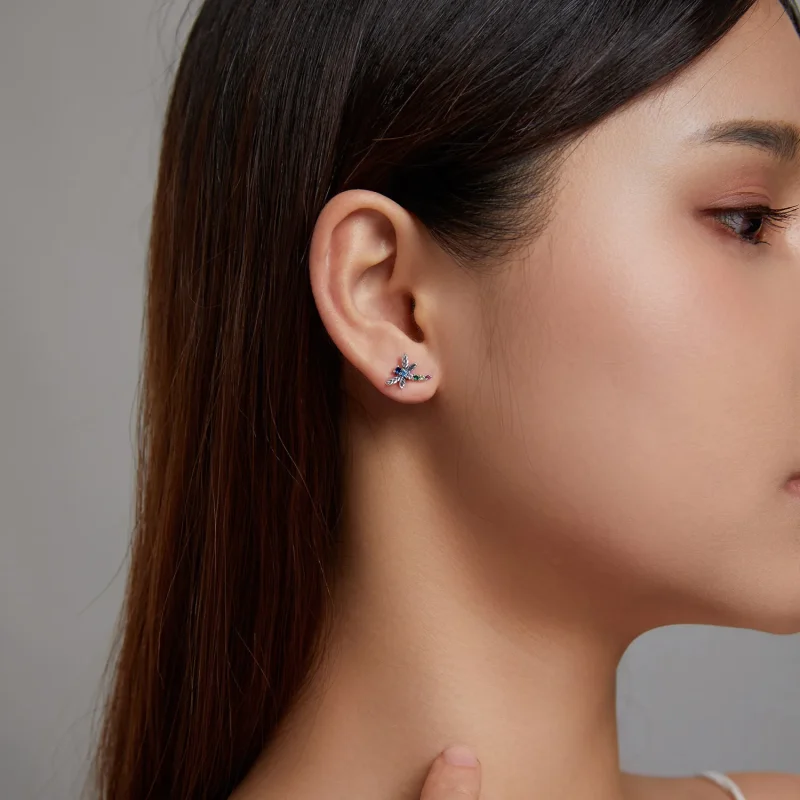 (slika za) Pisani uhani s kačjimi pastirji v slogu Pandora - BSE515 - Ogled 9