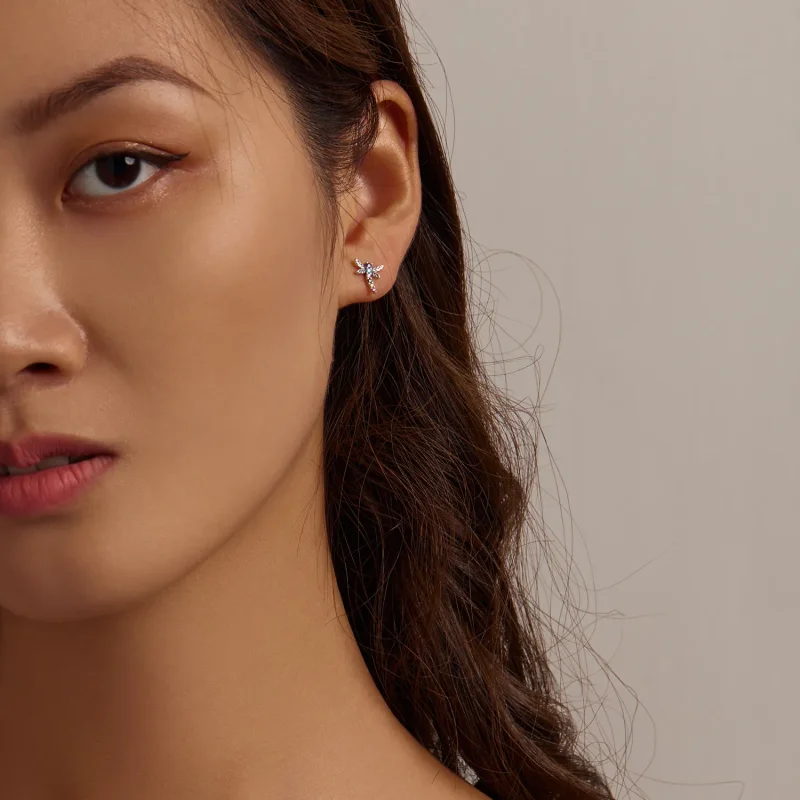 (slika za) Pisani uhani s kačjimi pastirji v slogu Pandora - BSE515 - Ogled 10