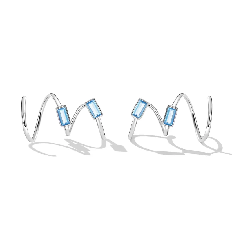 (slika za) Preprosti uhani s kamni v stilu Pandora - SCE1463 - Ogled 2