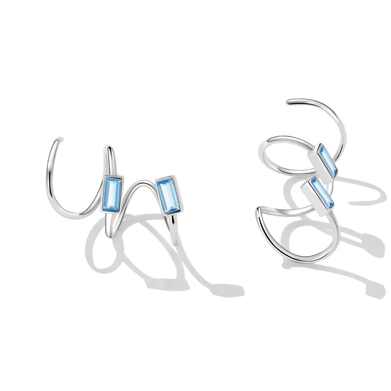 (slika za) Preprosti uhani s kamni v stilu Pandora - SCE1463 - Ogled 3