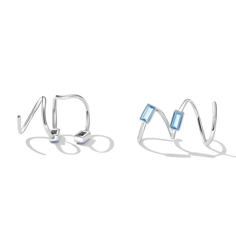 (slika za) Preprosti uhani s kamni v stilu Pandora - SCE1463 - Ogled 4