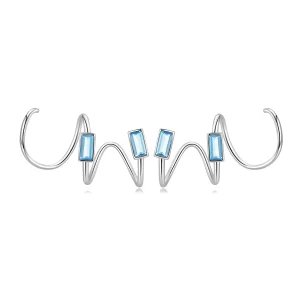 (slika za) Preprosti uhani s kamni v stilu Pandora - SCE1463