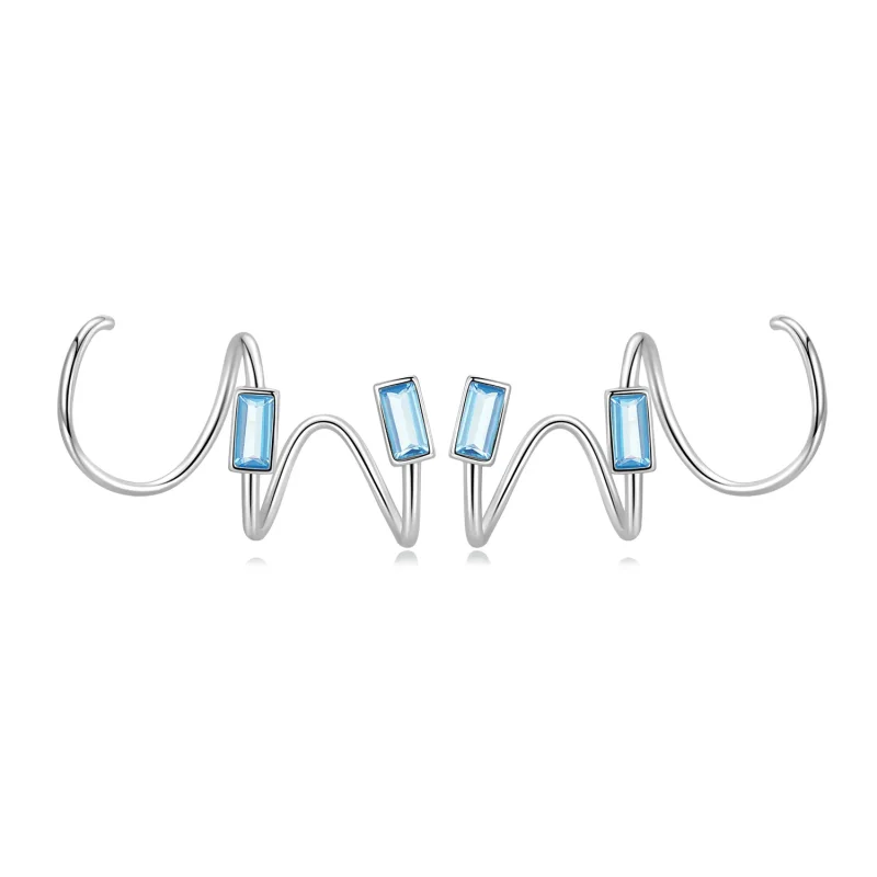 (slika za) Preprosti uhani s kamni v stilu Pandora - SCE1463 - Slika izdelka