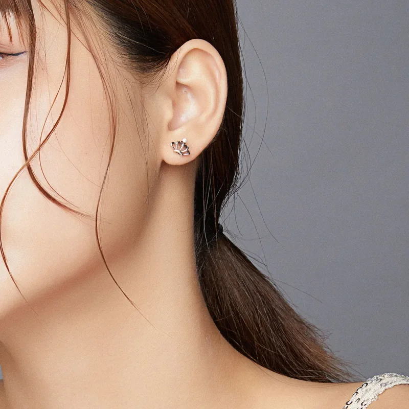 (slika za) Preprosti uhani s kronami v slogu Pandora - SCE934 - Ogled 5