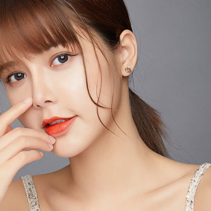 (slika za) Preprosti uhani s kronami v slogu Pandora - SCE934 - Ogled 6