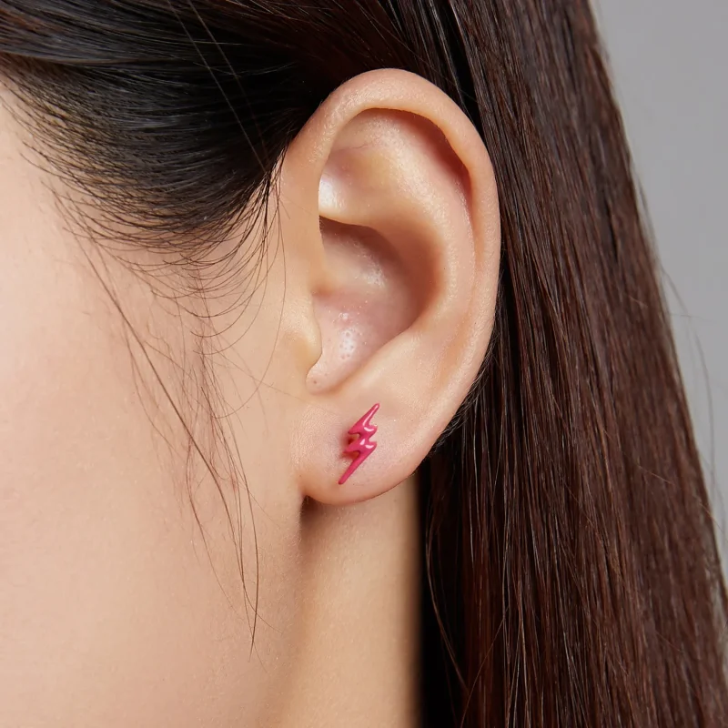 (slika za) Rožnati uhani s strelo v stilu Pandora - SCE1236 - Ogled 5