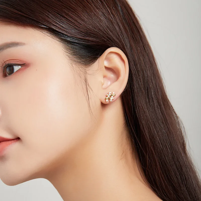 (slika za) Skrivni simbol sloga Pandora - # uhani s čepki - SCE1071 - Ogled 5