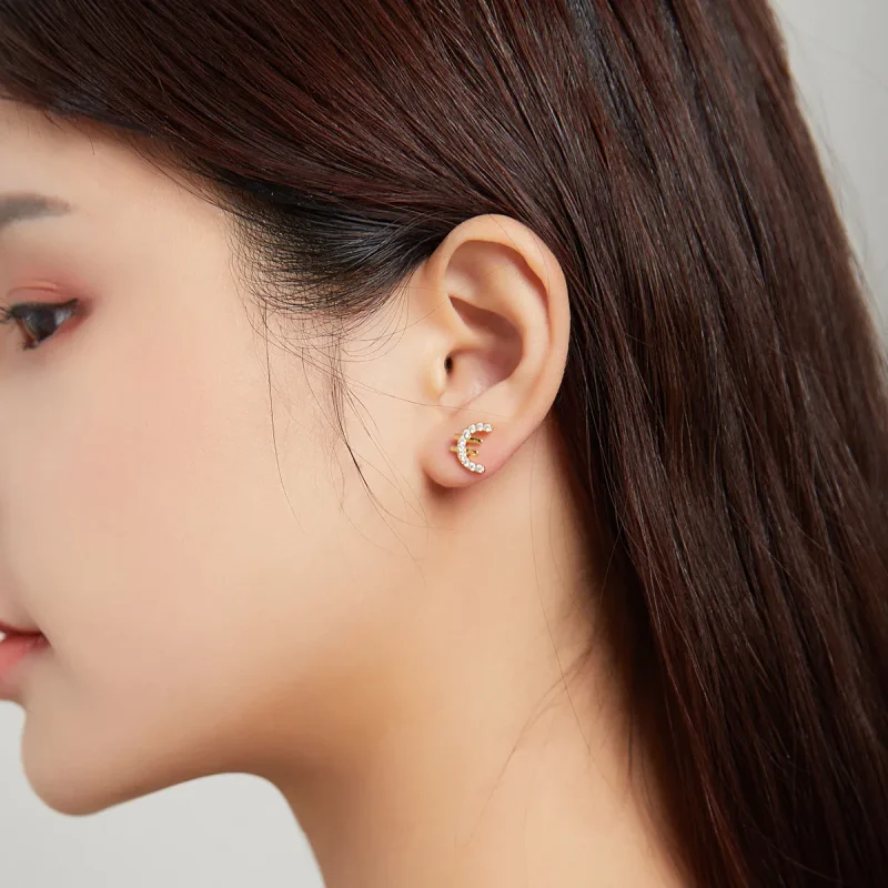 (slika za) Skrivni simbol sloga Pandora - uhani s čepki - SCE1074 - Ogled 5