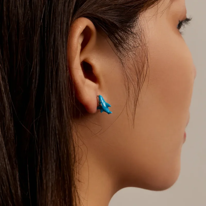 (slika za) Smešni mali uhani z morskim psom v stilu Pandora - BSE563 - Ogled 8