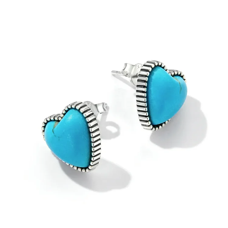 Turkizni uhani Pandora Style Love - BSE591