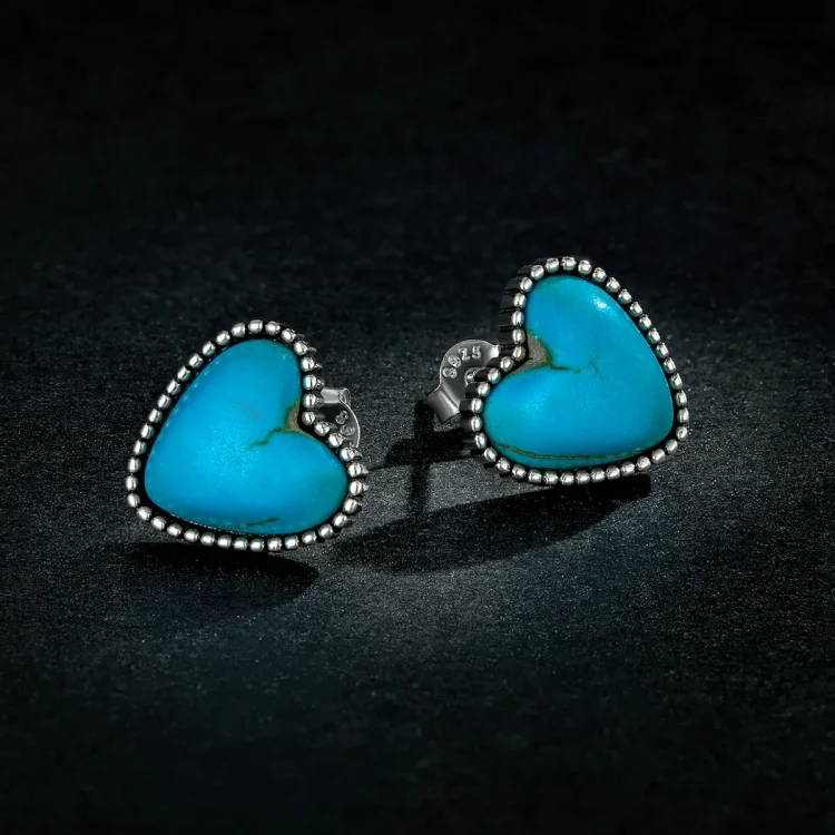 Turkizni uhani Pandora Style Love - BSE591
