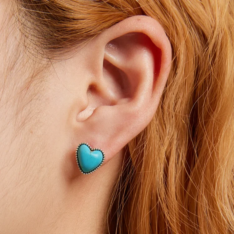 Turkizni uhani Pandora Style Love - BSE591