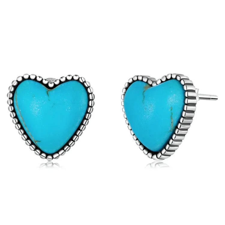 Turkizni uhani Pandora Style Love - BSE591