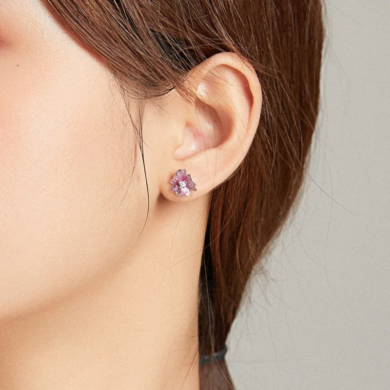 (slika za) Uhani s cvetočimi prašniki v slogu Pandora - BSE471 - Ogled 6