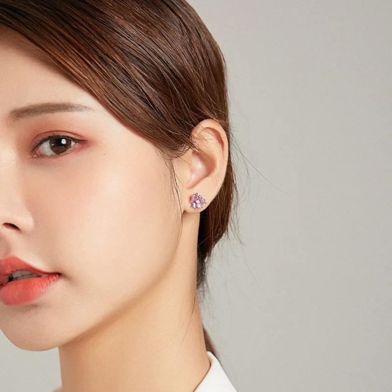 (slika za) Uhani s cvetočimi prašniki v slogu Pandora - BSE471 - Ogled 7