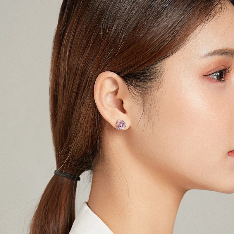 (slika za) Uhani s cvetočimi prašniki v slogu Pandora - BSE471 - Ogled 8