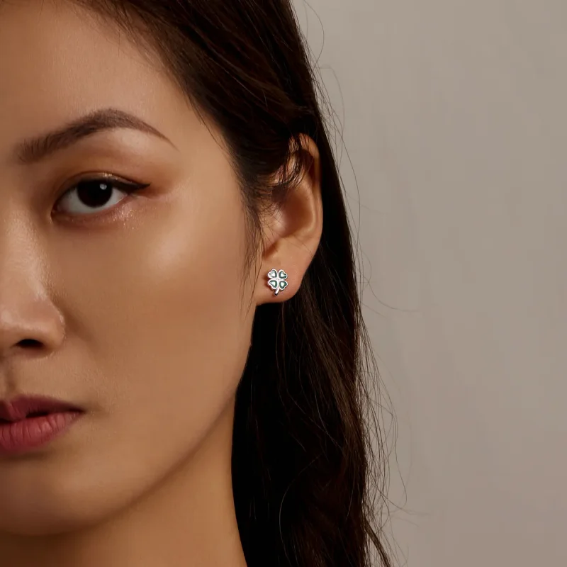 (slika za) Uhani s štiriperesno deteljico v stilu Pandora - SCE1346 - Ogled 7