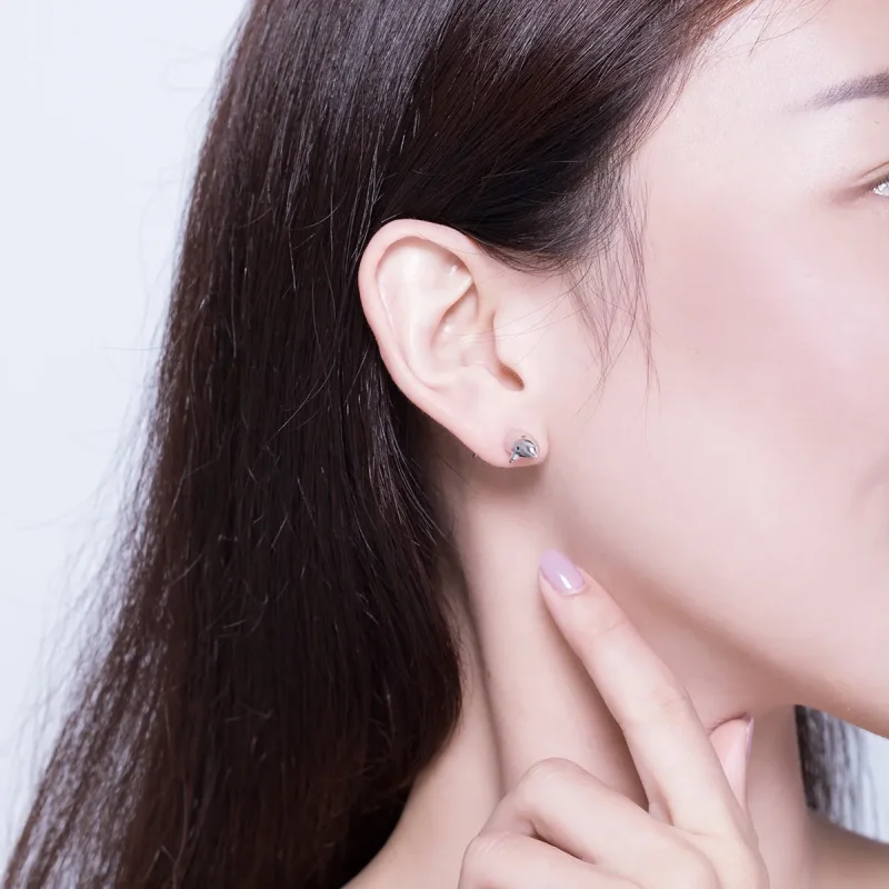 (slika za) Uhani v obliki delfinov v slogu Pandora - BSE184 - Ogled 7