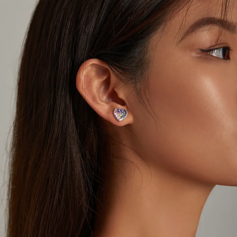 (slika za) Uhani v obliki srca z ribjimi luskami Pandora - SCE1300 - Ogled 7