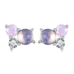 Uhani z zatiči z dragulji v stilu Pandora - SCE1451