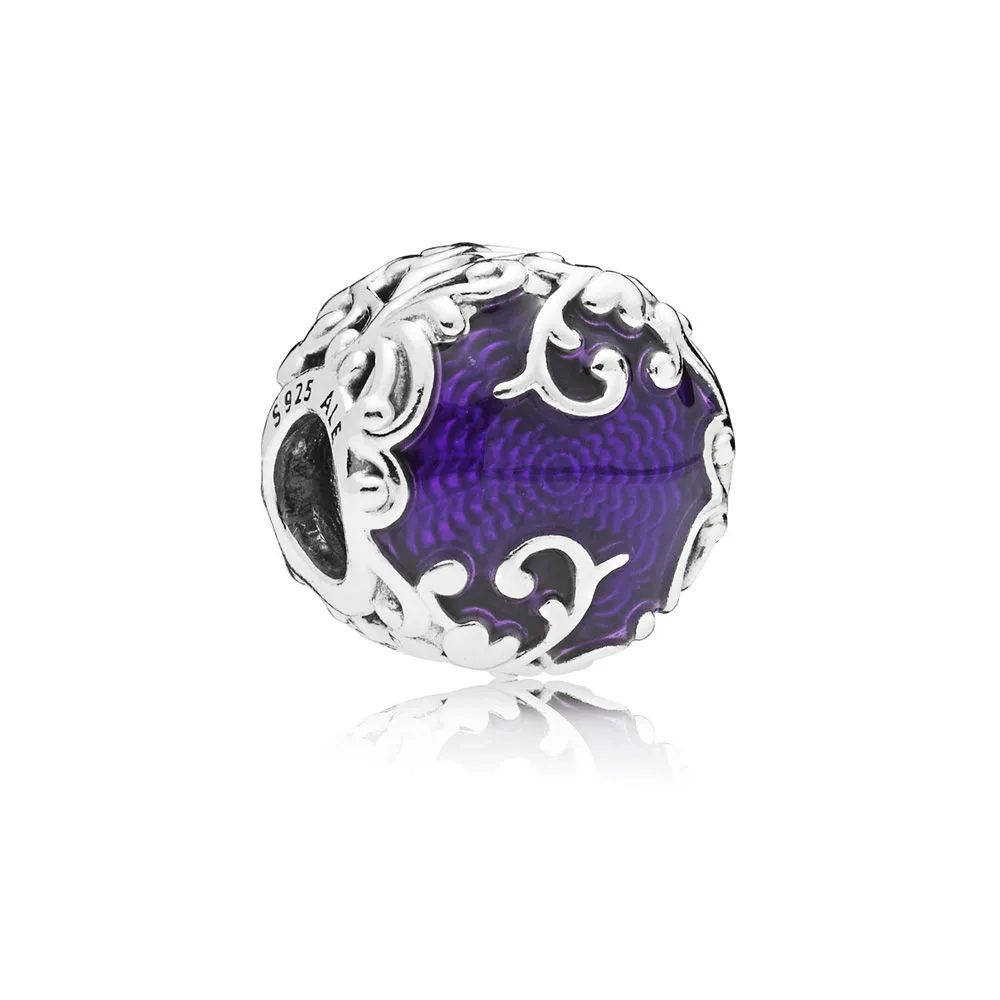 pandora regal lepotni obesek vijoličen emajl 797607en13