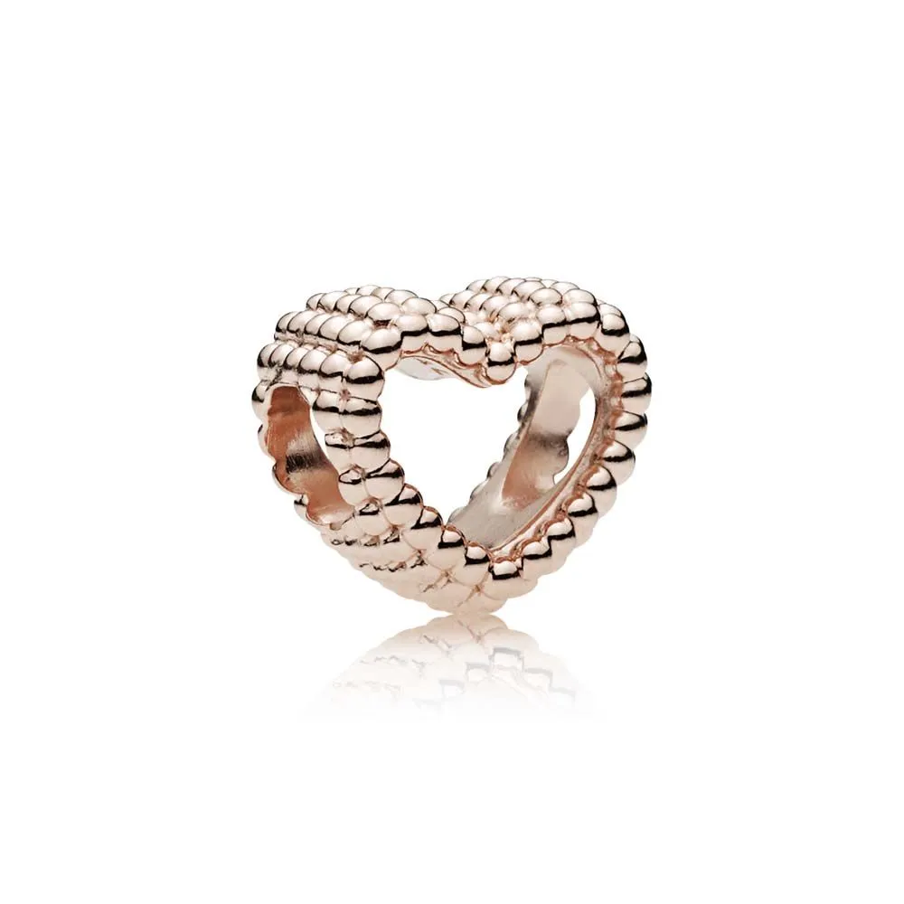 obesek s perlicami v obliki srca pandora rose 787516